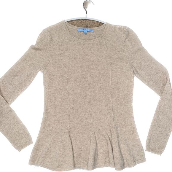 Antonio Melani peplum top 100% cashmere - Picture 1 of 5